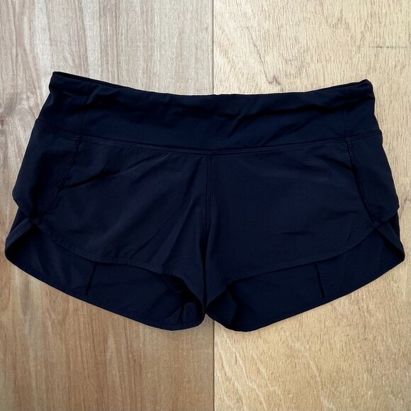 LULULEMON ATHLETICA SHORTS WOMEN’S sz 8 Vented High Rise Lined Running - Picture 2 of 12
